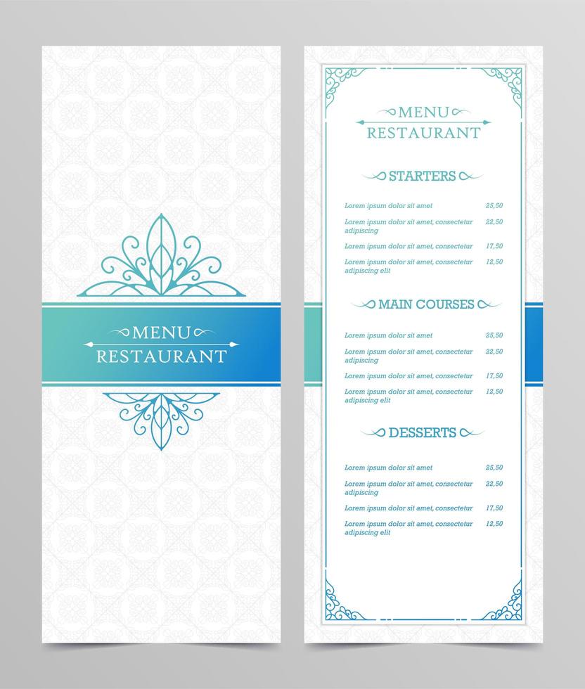 Modern menu Layout  vector