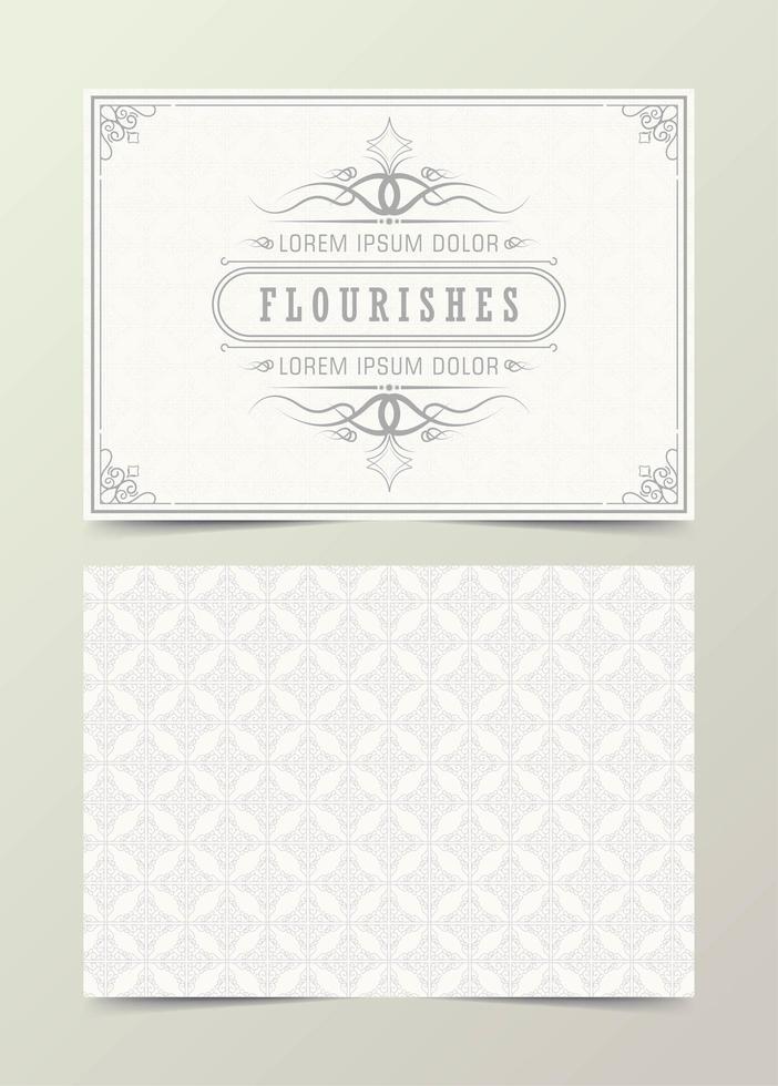 Vintage light ornament greeting card  vector