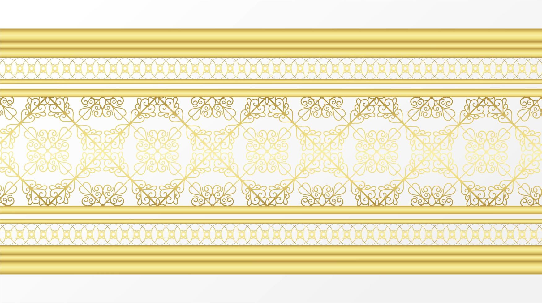 borde decorativo dorado decorativo vector