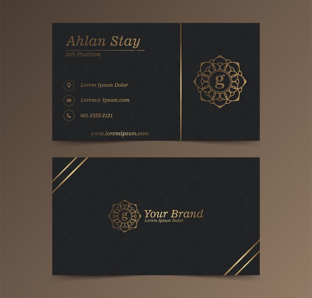 Luxury mandala business card	 vector