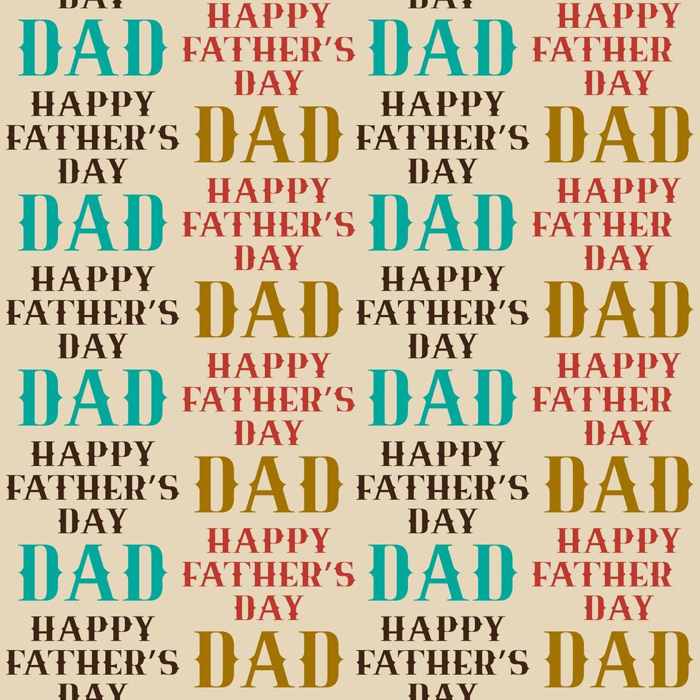 Happy Father's Day seamless pattern vector