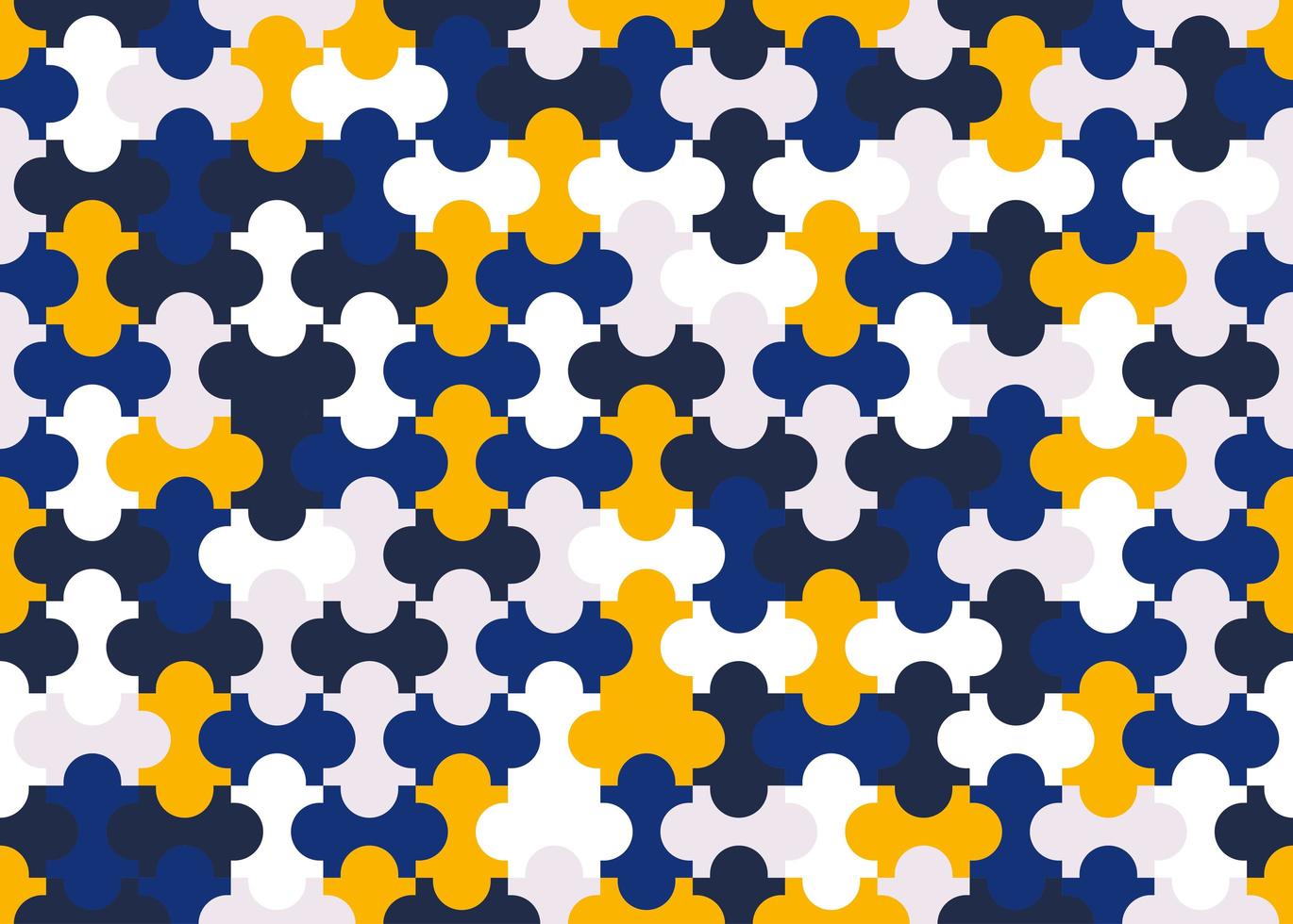 Colorful puzzle pieces pattern vector