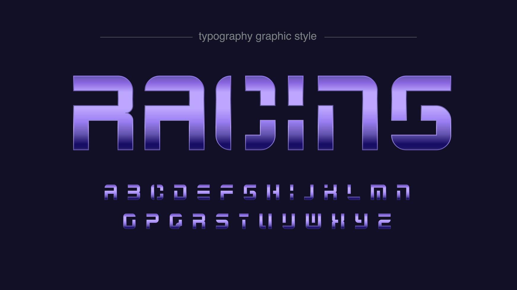 Futuristic Purple Abstract Shape Typograhy vector