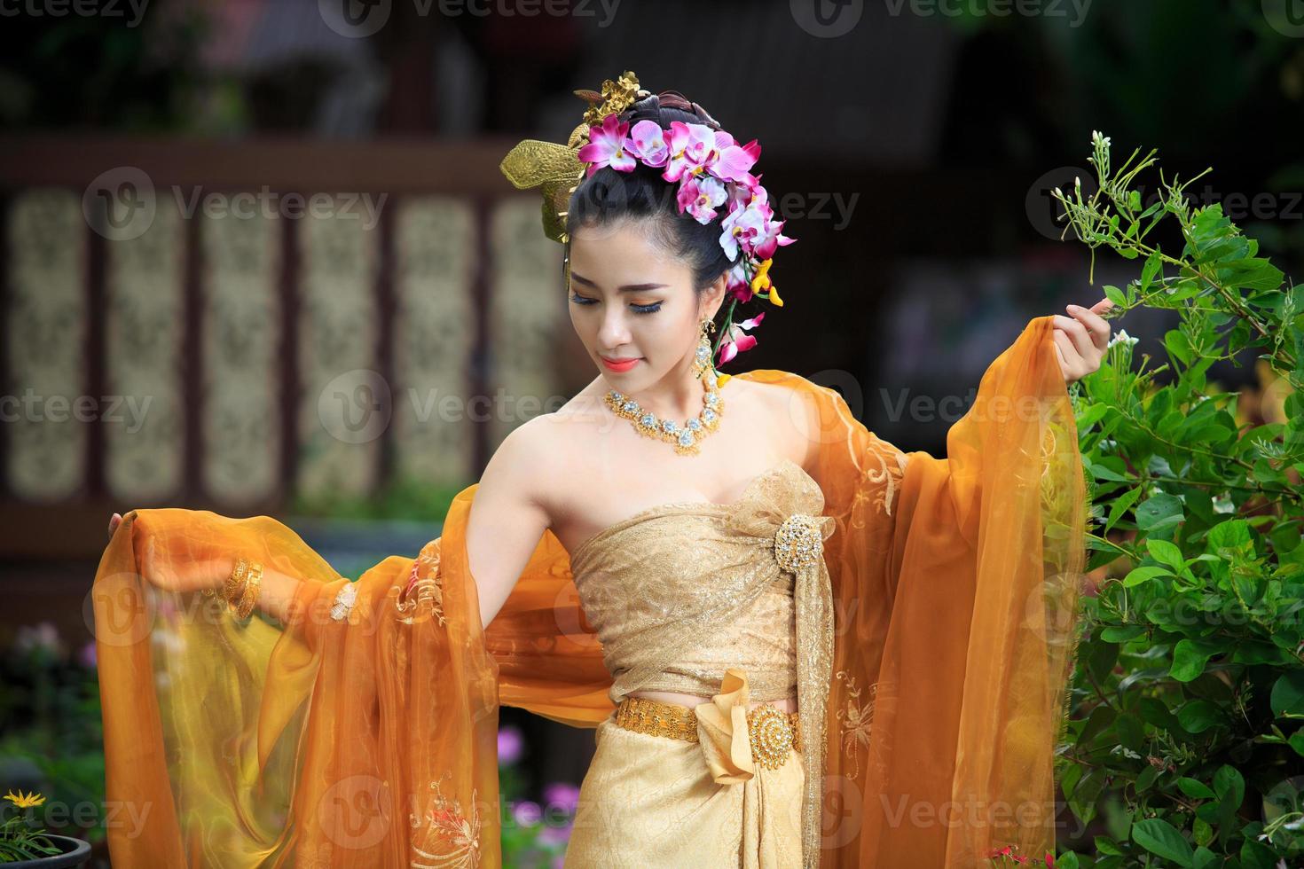 Thai Woman In Traditional Costume photo
