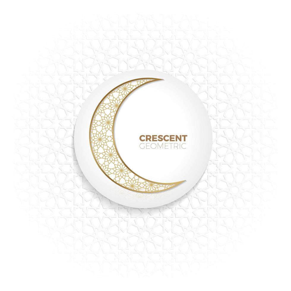 White islamic pattern background vector
