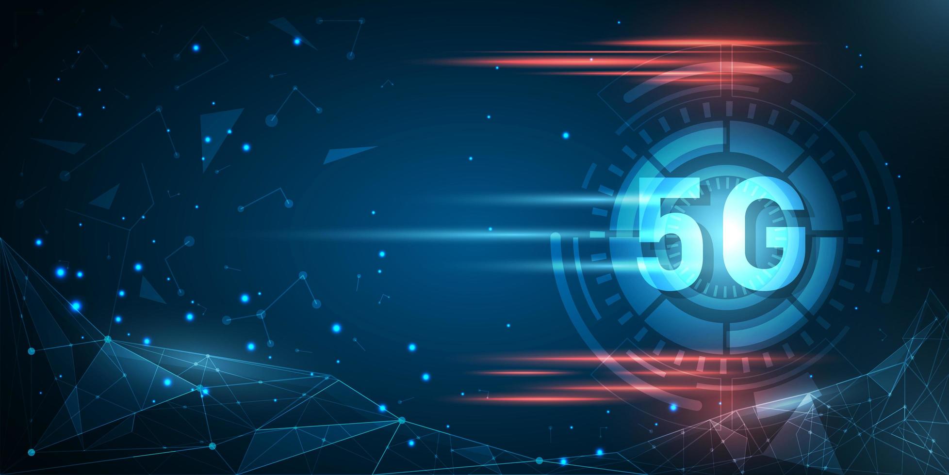 Abstract 5G network technology background vector