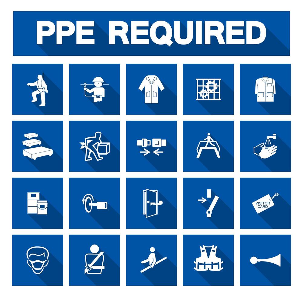 Required Personal Protective Equipment vector
