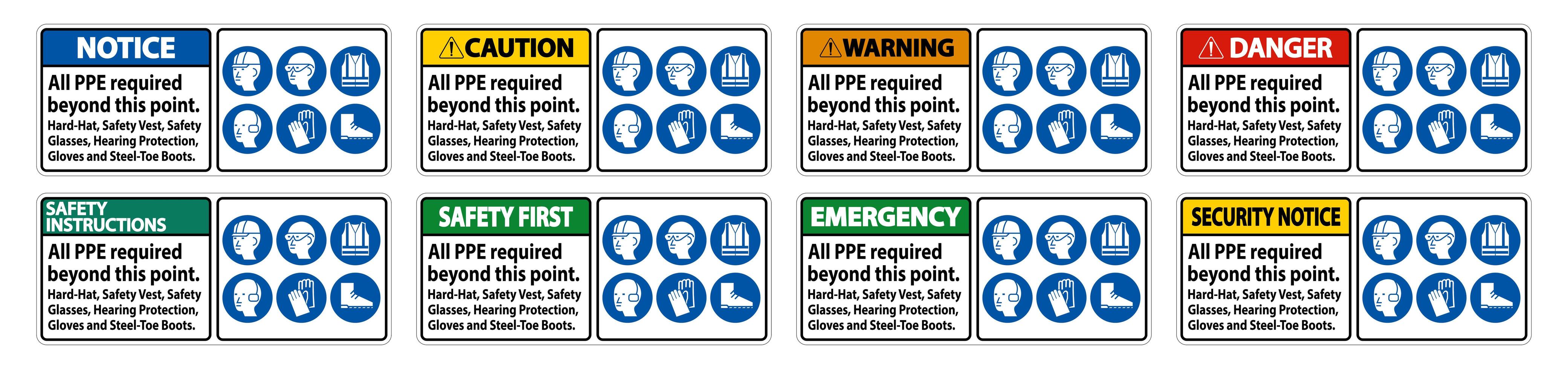 Warning Sign Set vector