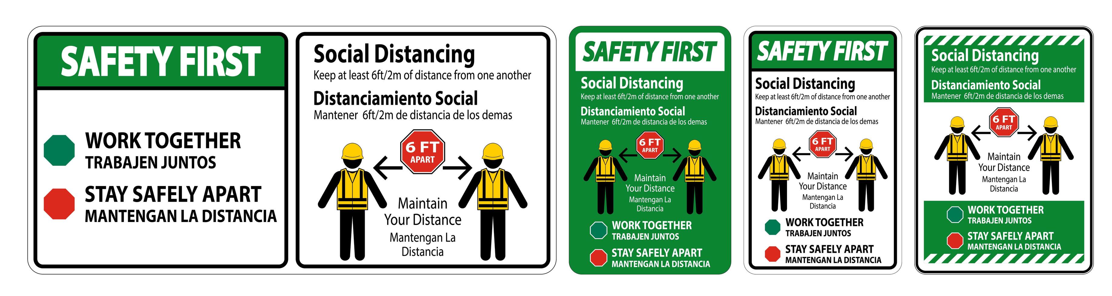 Safety First  Construction Sign vector