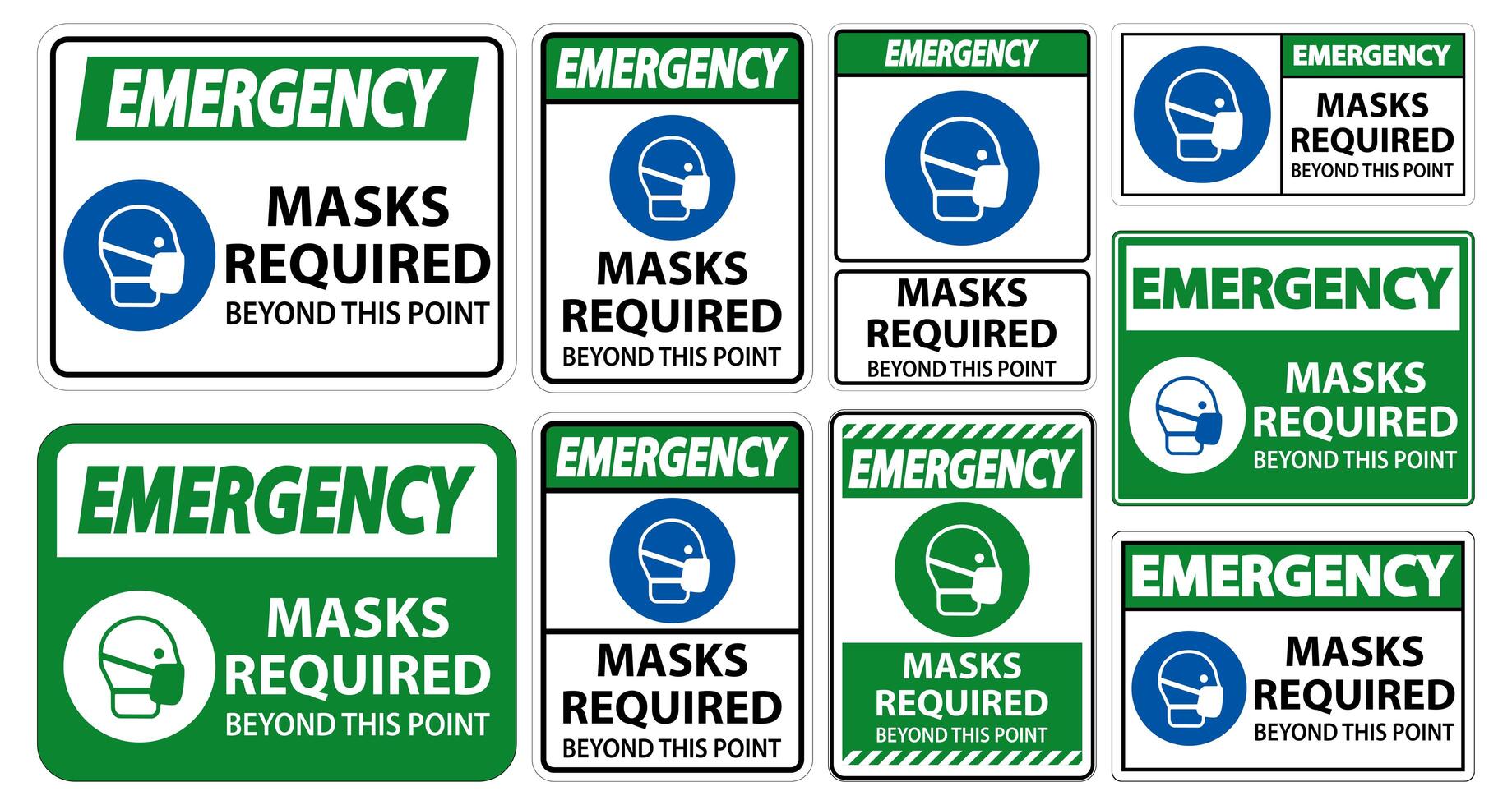 Masks Required Signs  vector