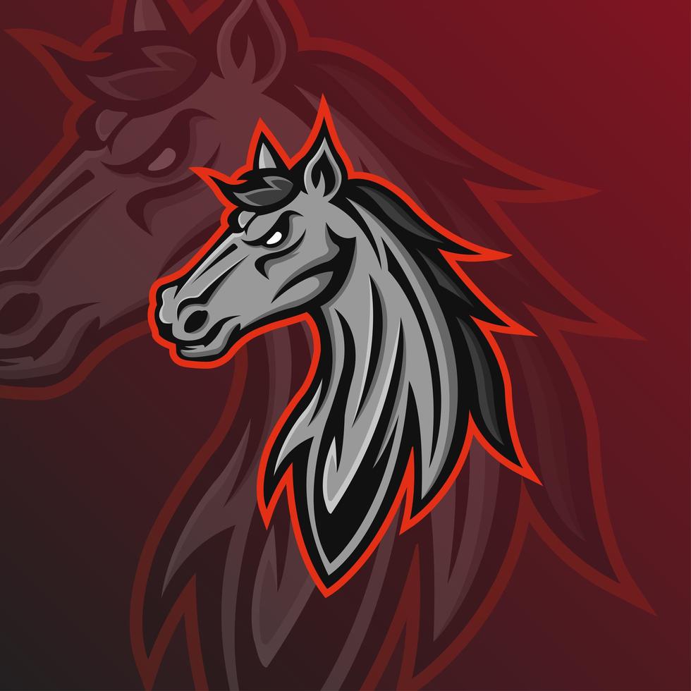 Mustang head mascot vector