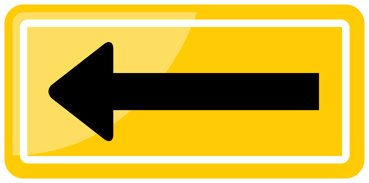 een richting verkeersbord png