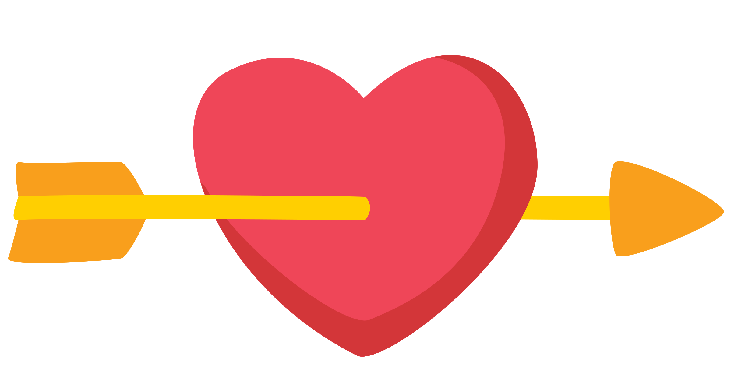 Free Heart arrow PNG with Transparent Background