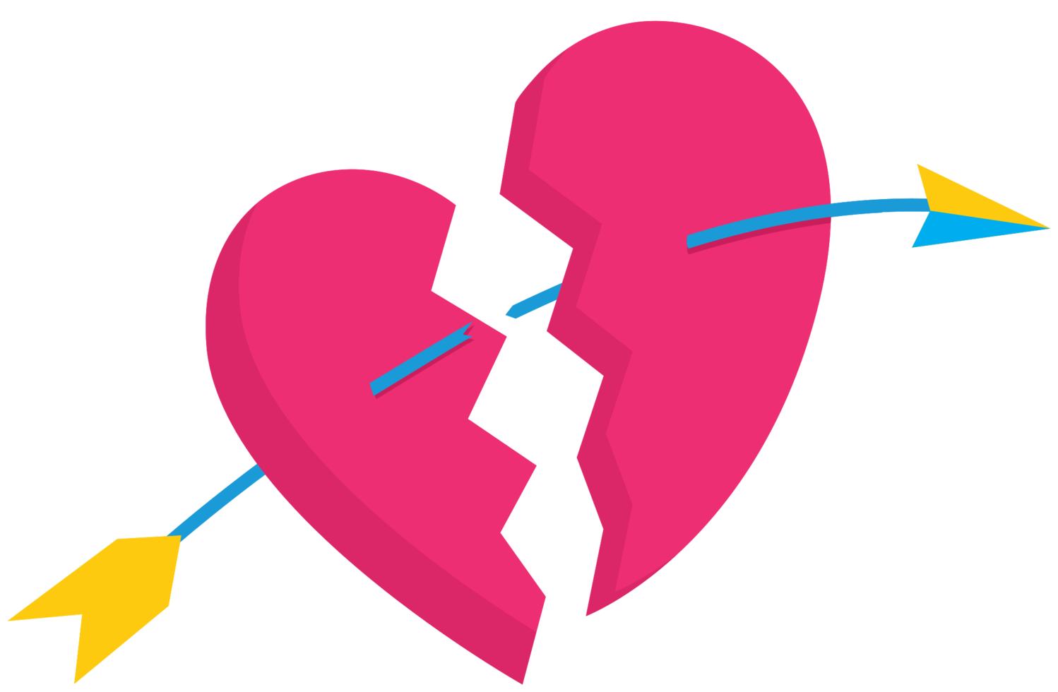 Cute heart with arrow png