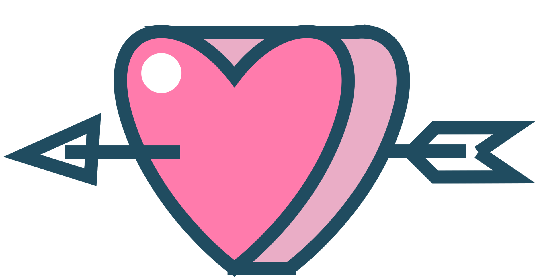 coeur avec flèche png