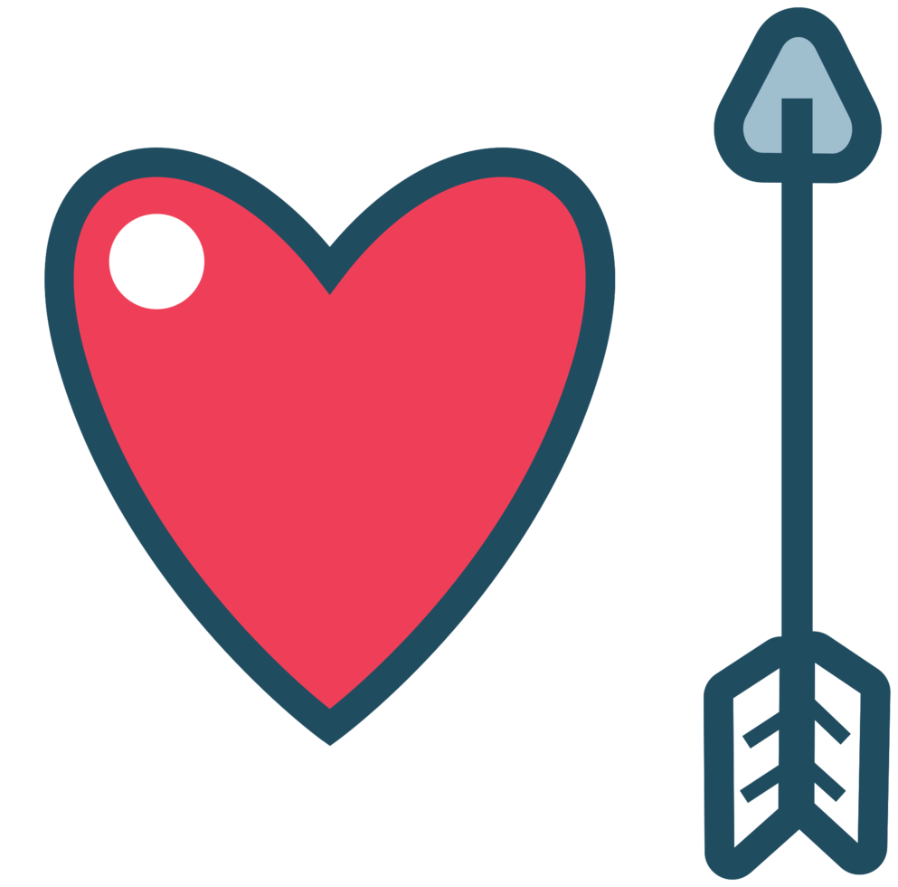 corazón con flecha png