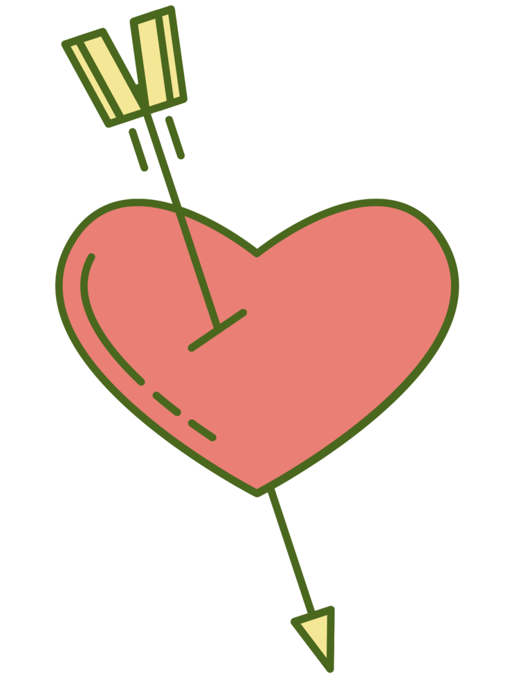 Cure heart with arrow png
