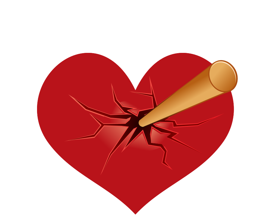 Heart arrow struck png