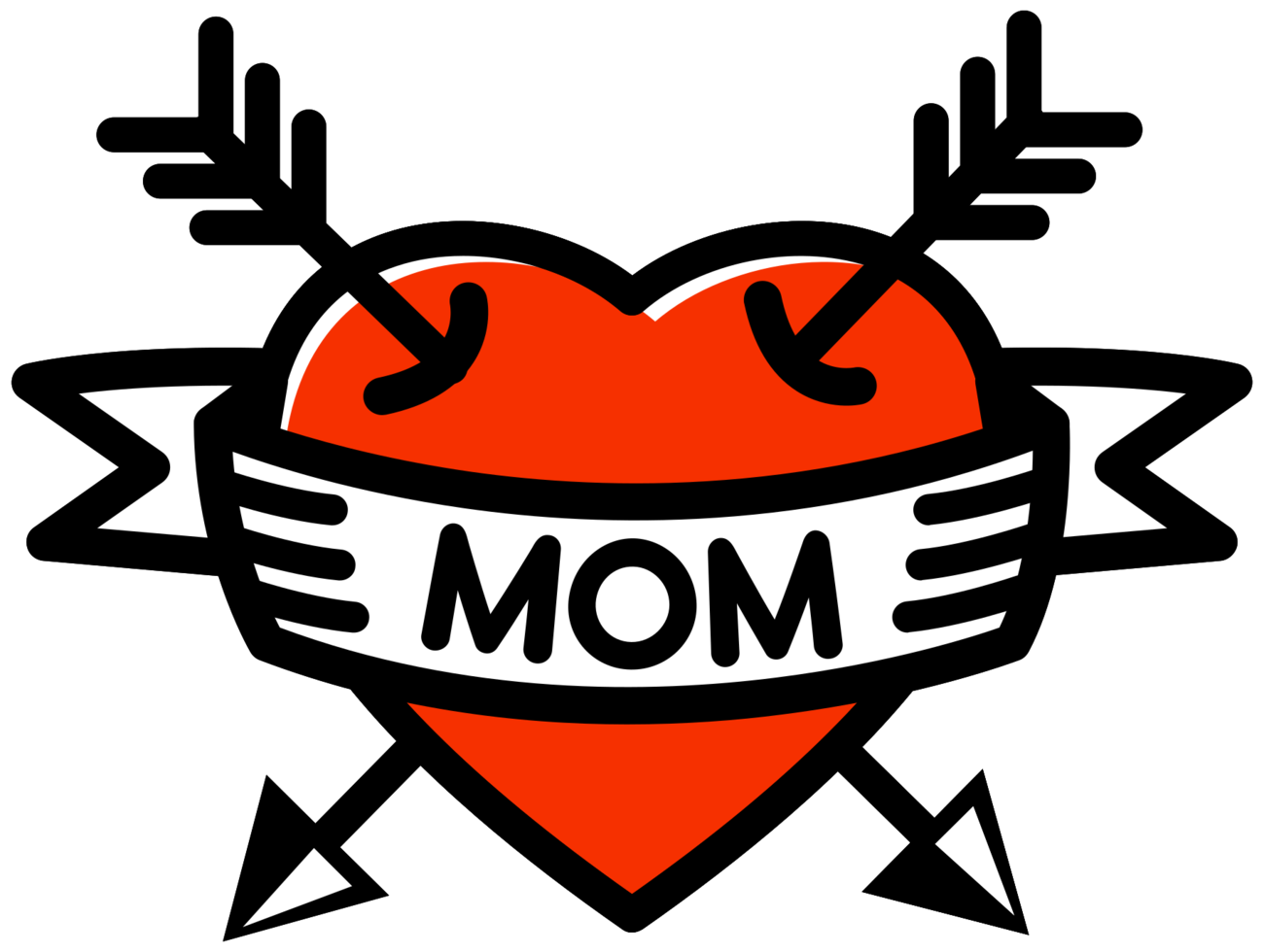 Heart mom tattoo png