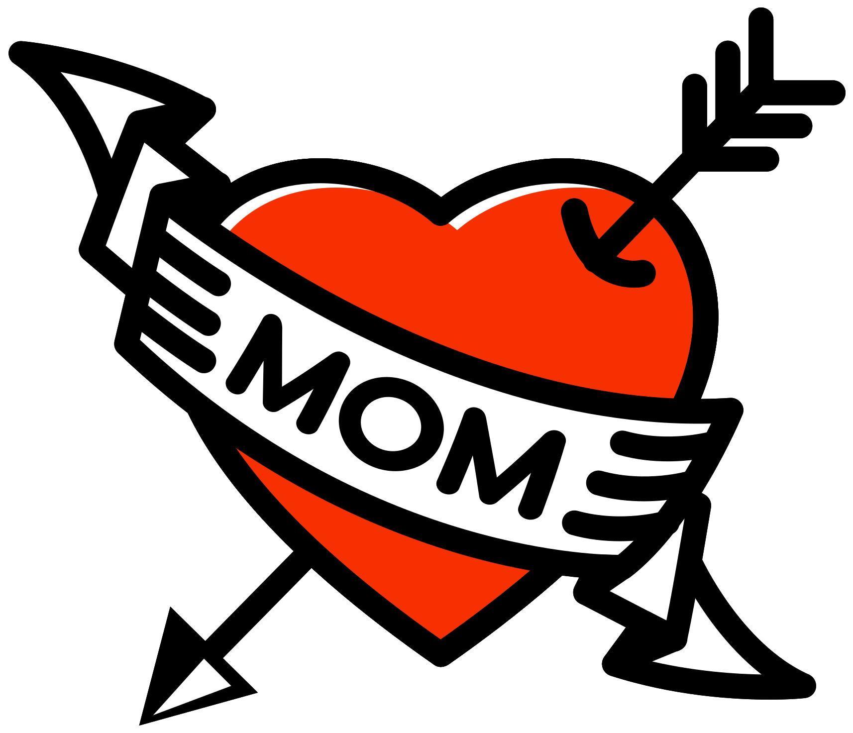 Mom Heart Tattoo SVG PNG JPG Clipart Digital Cut File Download  Etsy Norway