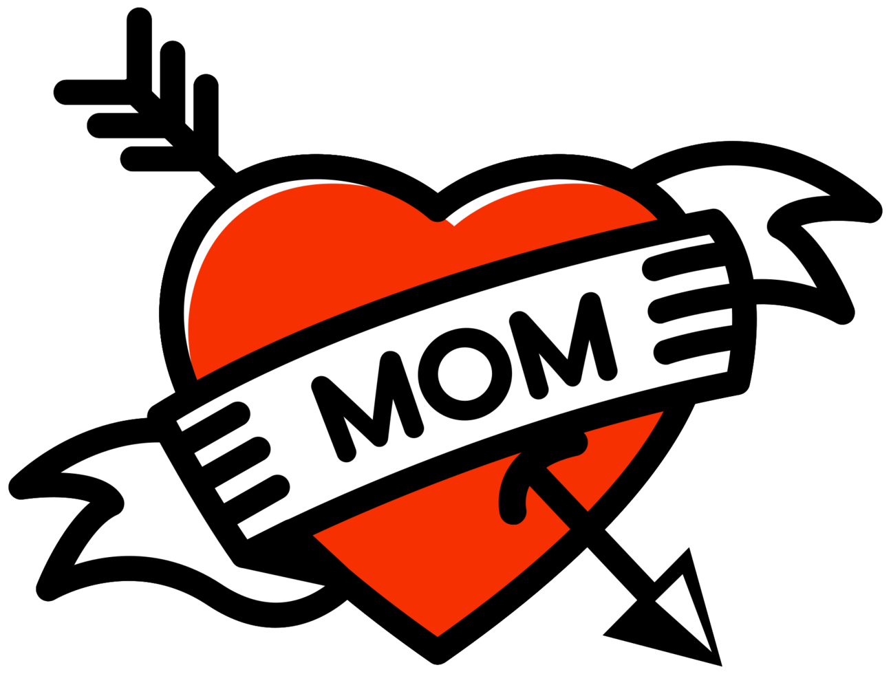 Heart mom tattoo png