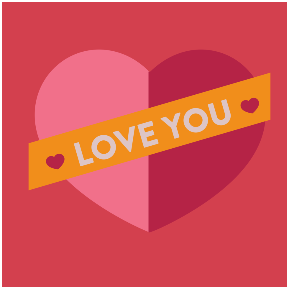Heart with banner png