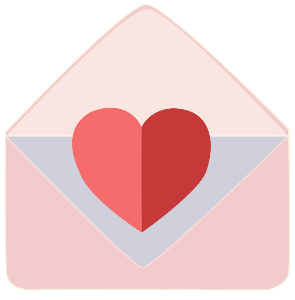 Heart mail png