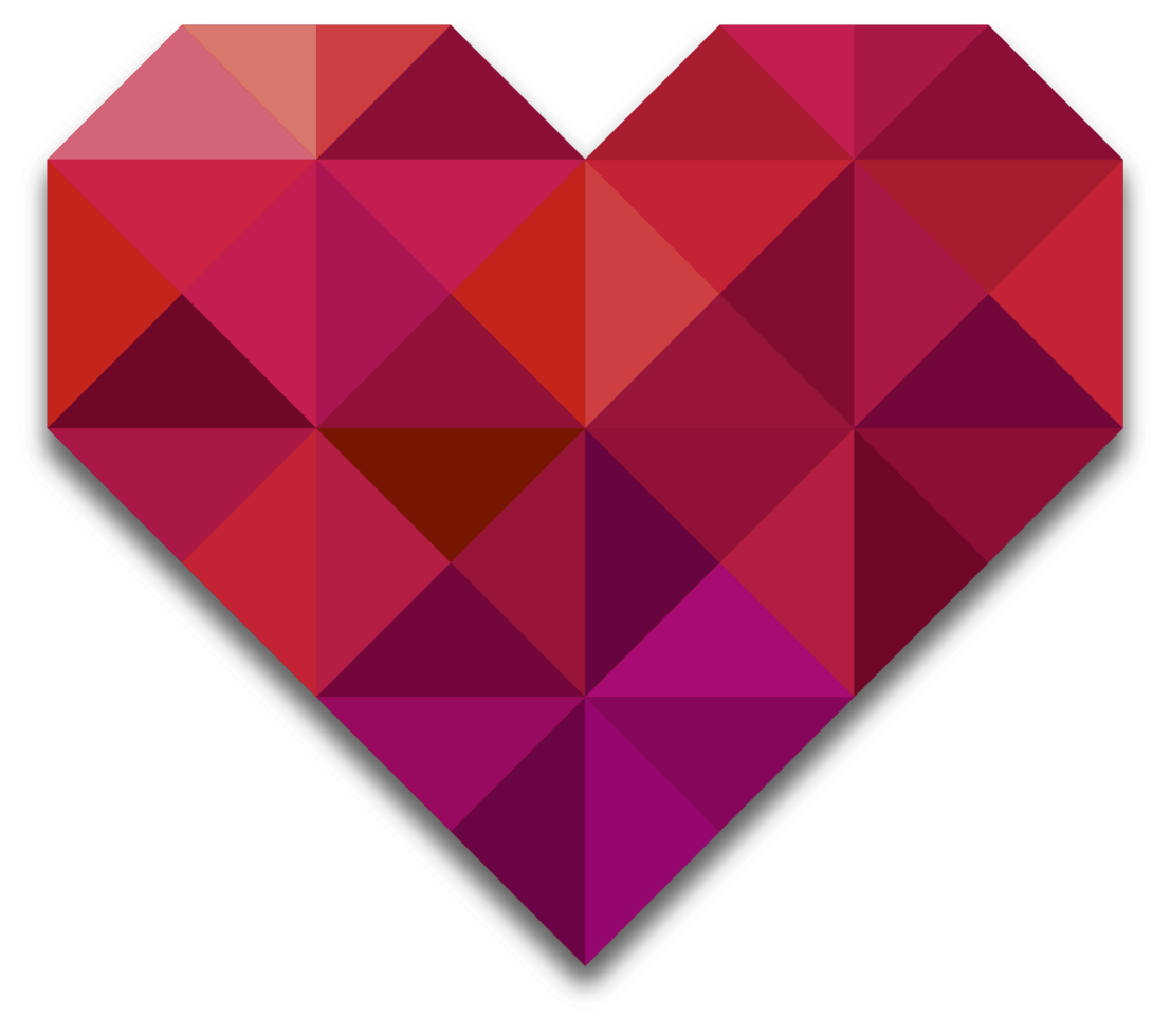 Heart low poly 1187386 PNG