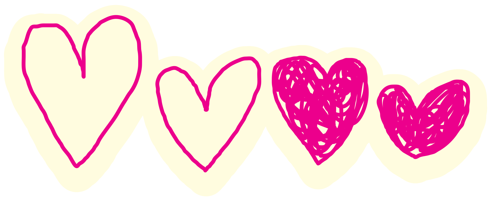 Heart hand drawn border png