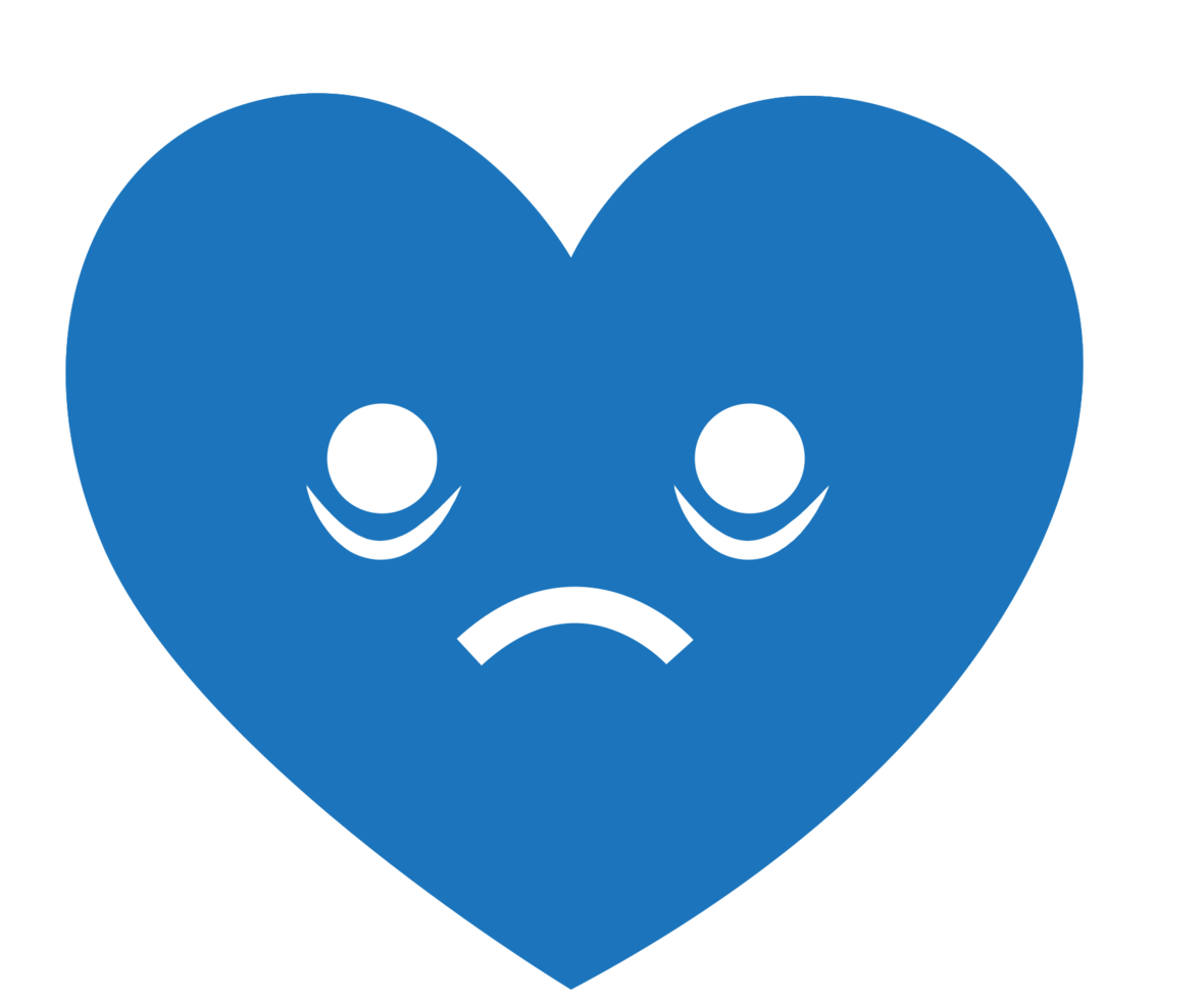 coração emoji azul png