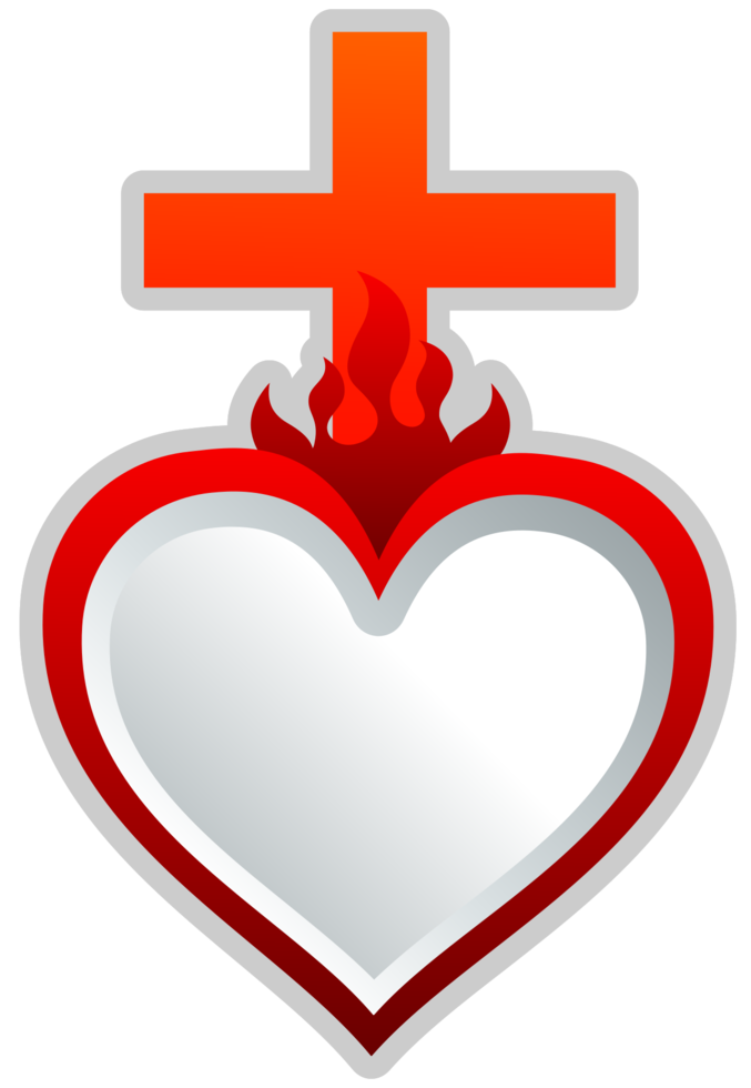 corazón asustado png