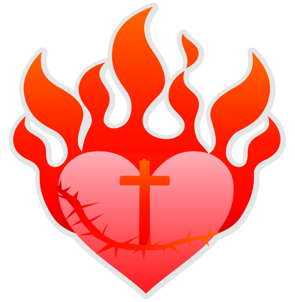 corazón asustado png