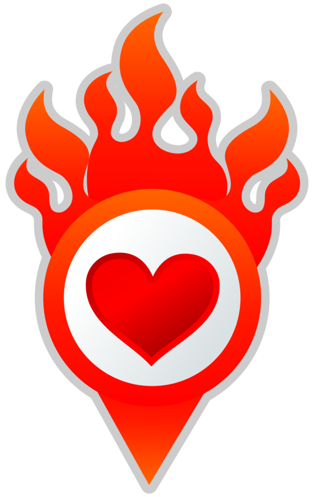 corazón asustado png