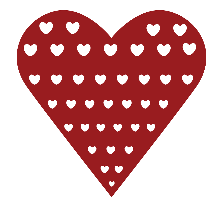 coeur avec motif png