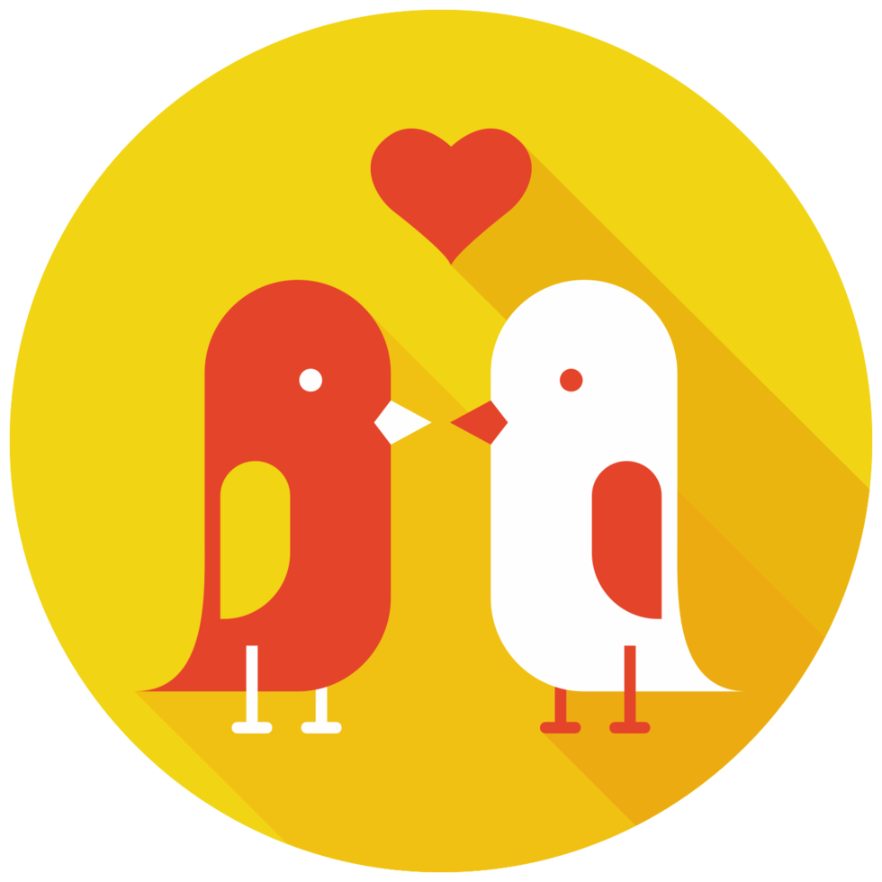 Heart love bird png