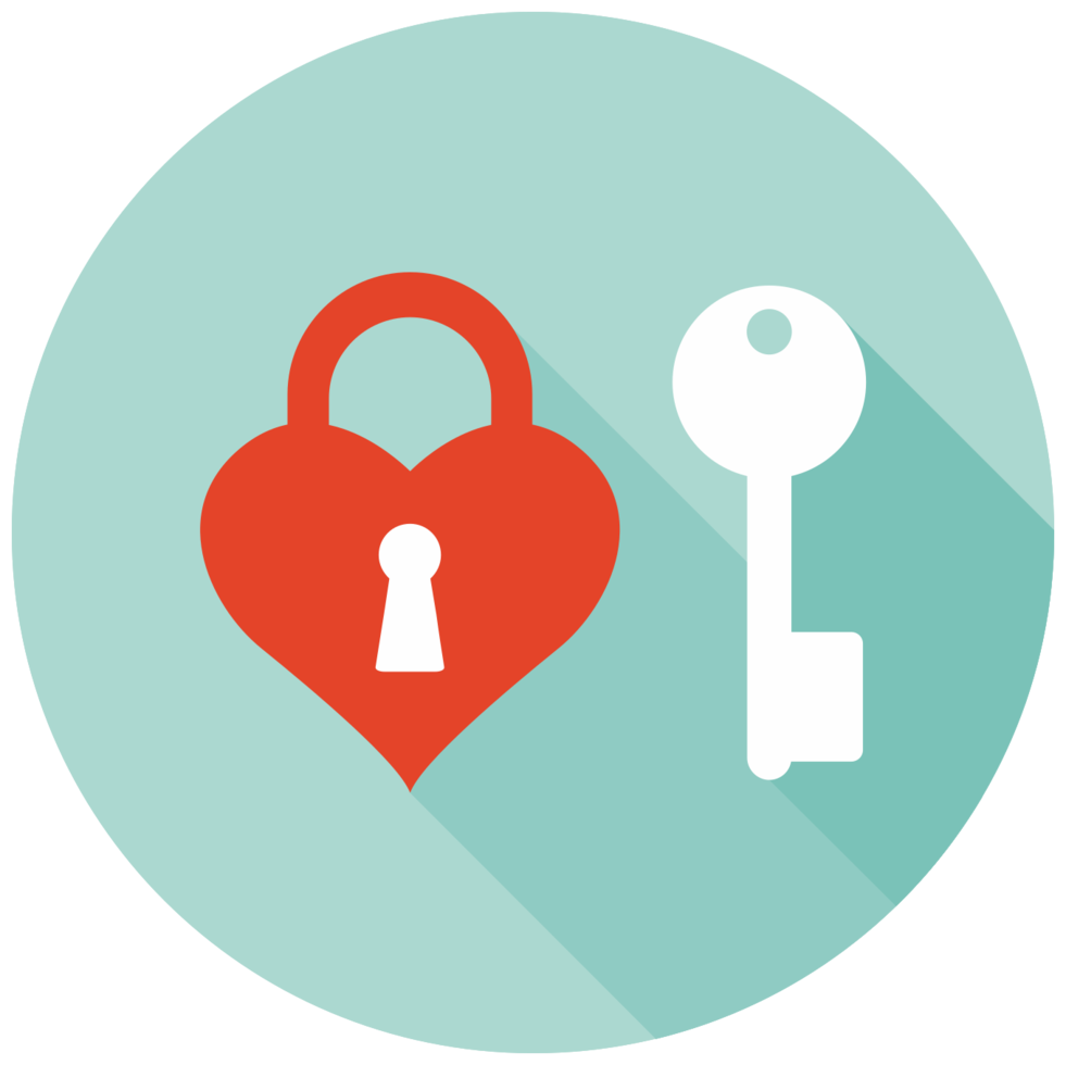 Heart key hole png