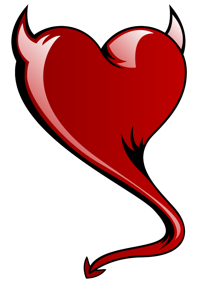 coeur avec tatouage de corne png