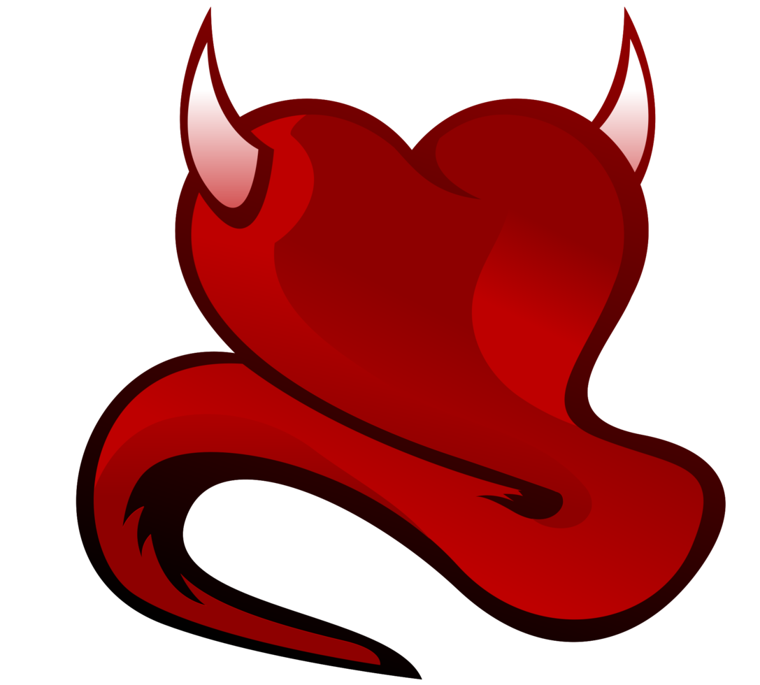 Heart with horn tattoo png