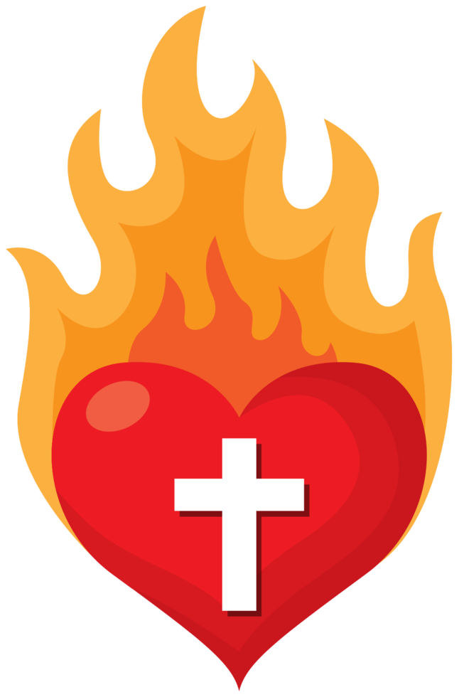 fuego sagrado del corazón png