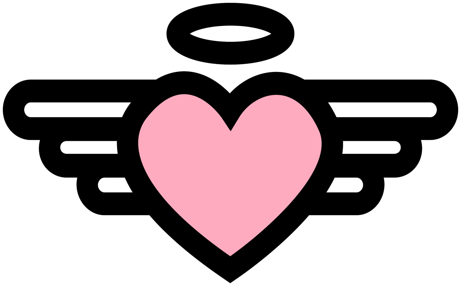 Heart icon wing png