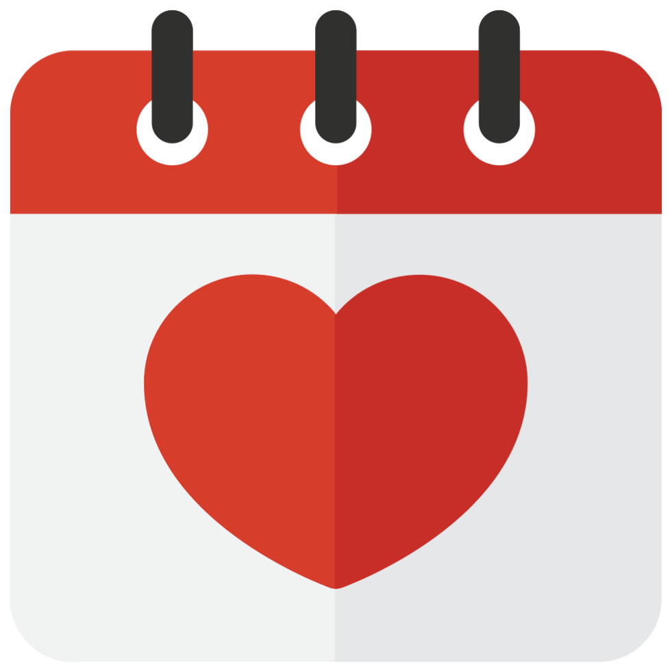 heart wedding calenda png