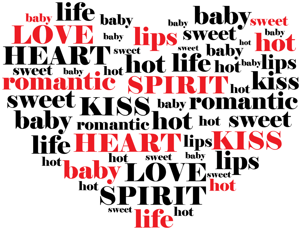 Love typography composition png