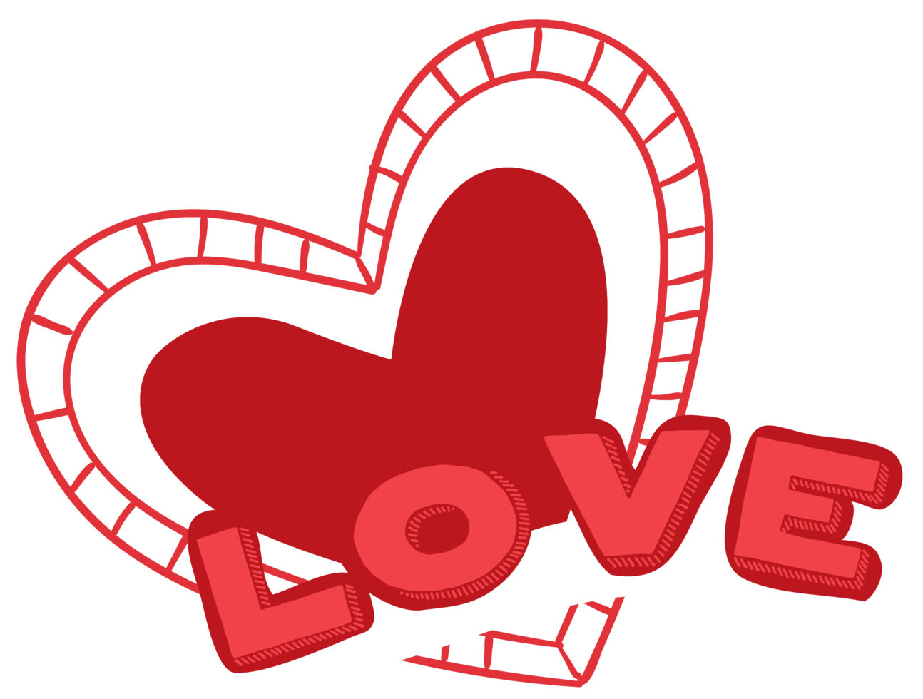 Love typography png
