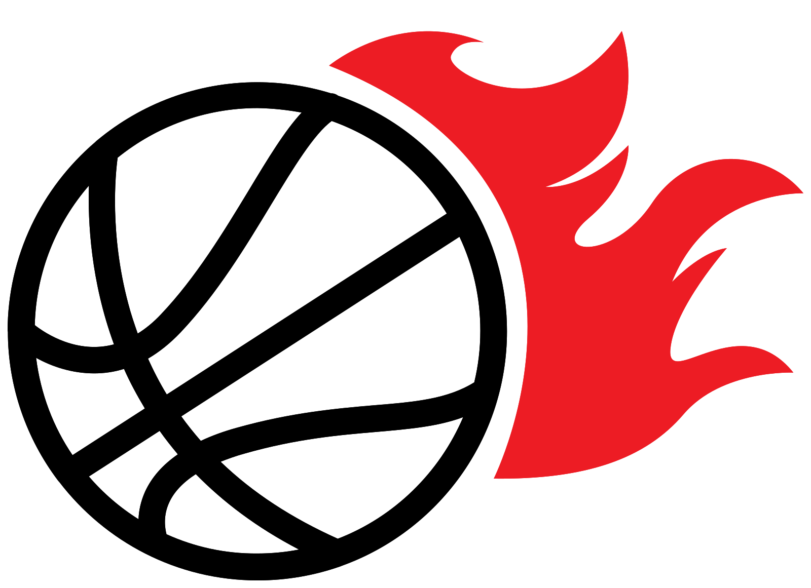 Basketball On Fire Svg