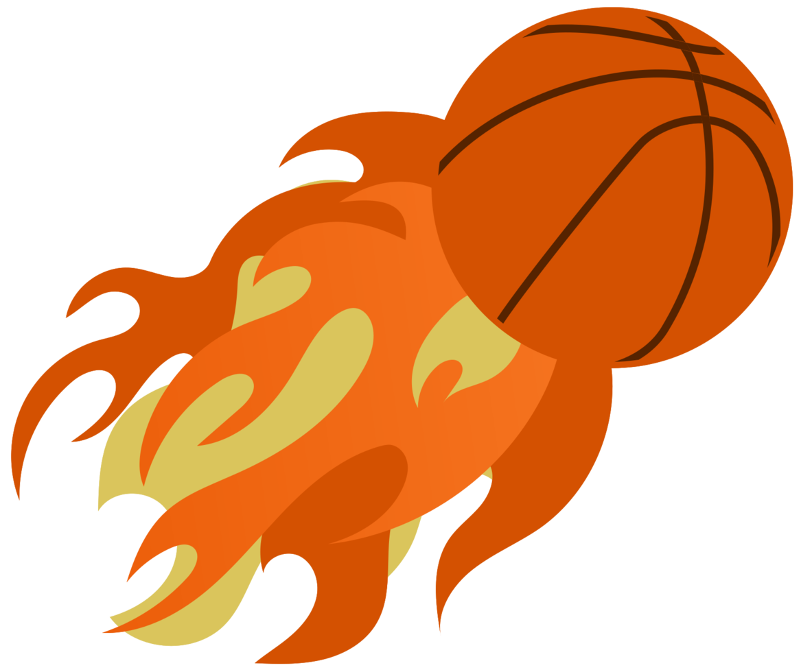 basket-ball en feu png