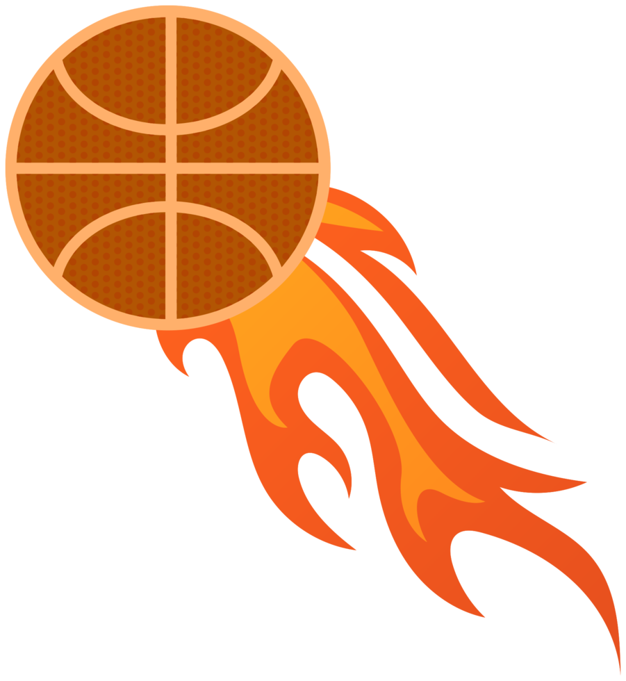 basket-ball en feu png