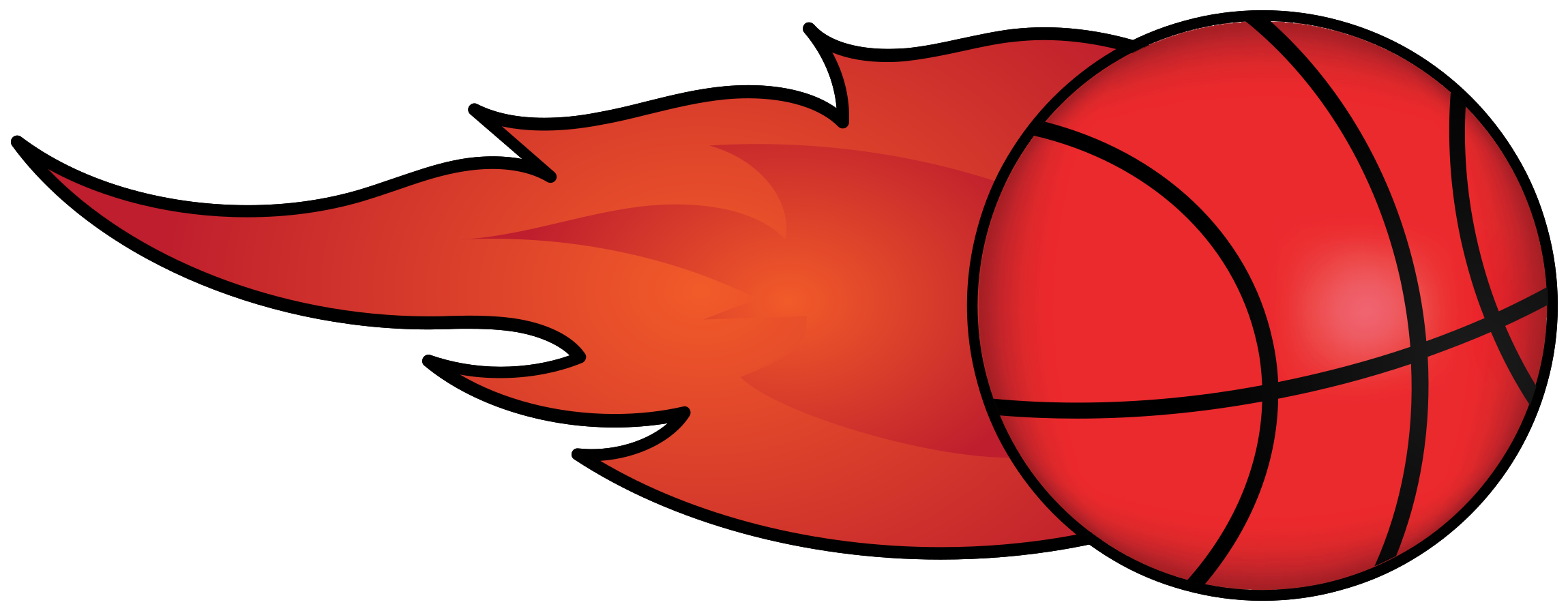 basket-ball en feu png