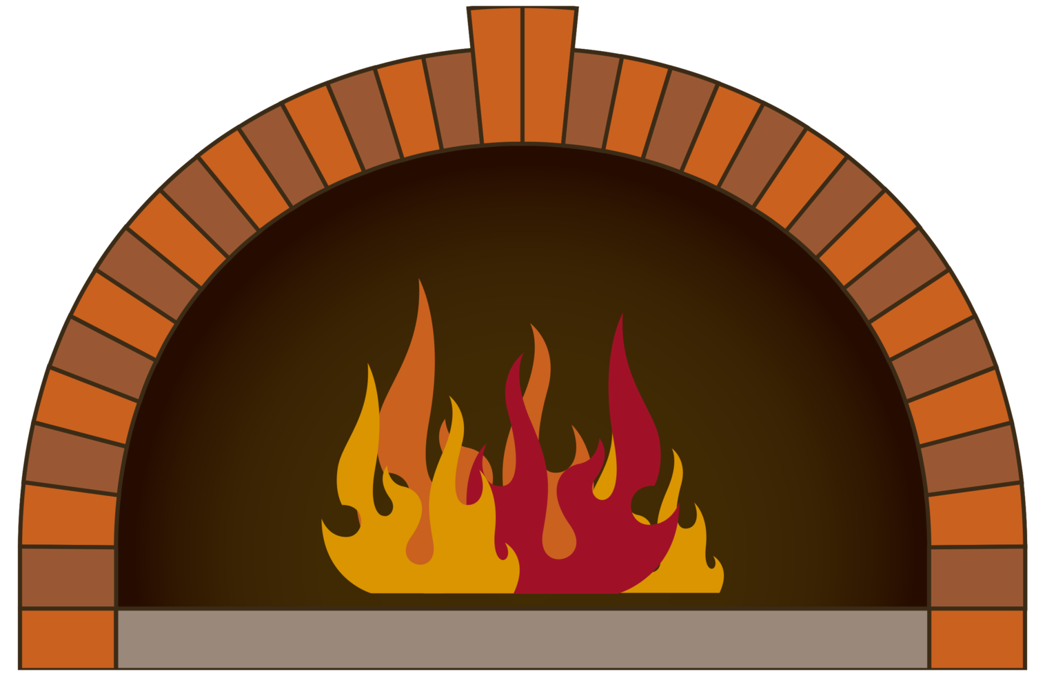 Pizza oven on fire png