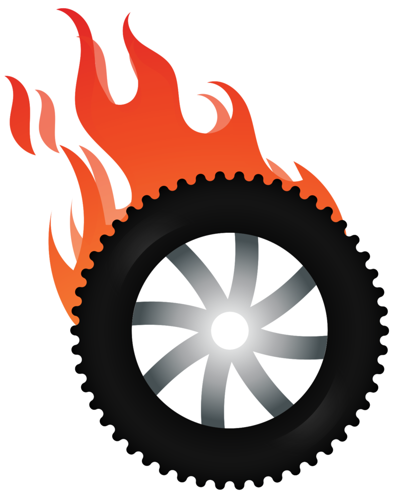 Burn out tire png