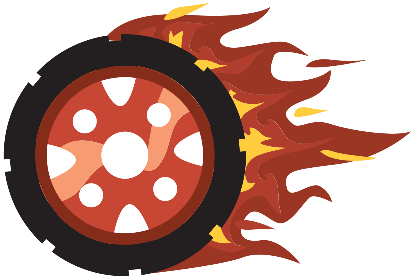 Burn out wheel png